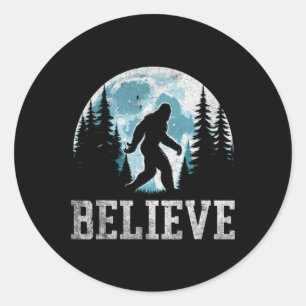 Grappig Geloof in Bigfoot Sasquatch Gifts Vaders D Ronde Sticker