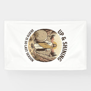 Grappig Geloof Opstanding Grot Vintage Gravure Sh Spandoek