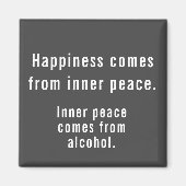 Grappig geluk Alcohol Definition Grey and White Magneet (Voorkant)