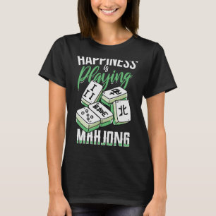 Grappig geluk dat Mahjong met de meisjes speelt T-shirt