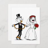 Grappig gelukkig huwelijk kaart (Voorkant / Achterkant)