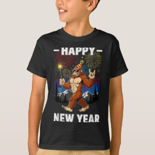 Grappig Gelukkig Nieuwjaar 2026 Bigfoot-liefhebber T-shirt