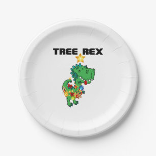 GRAPPIG GELUKKIG SCHATTIGE BOOMREX VERSIERD DINOSA PAPIEREN BORDJE