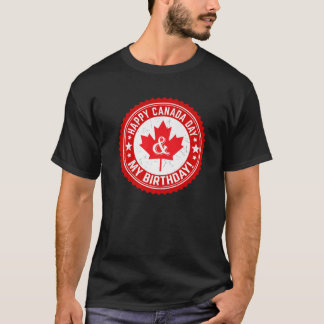Grappig Gelukkige Canada Dag Mijn Verjaardag Esdoo T-shirt