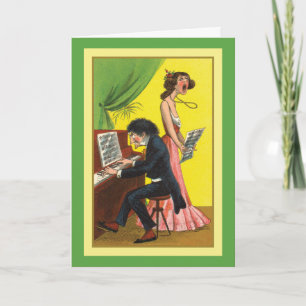 Grappig Gelukkige Verjaardag Muziek Thema Lange Ve Kaart