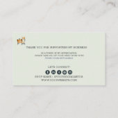 Grappig gelukkiger dan Corgi Dank u kleine bedrijv Visitekaartje (Achterkant)