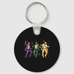 Grappig Gemaskerde Trump Dans Mardi Gras New Orlea Sleutelhanger