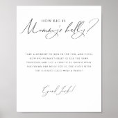 Grappig genderneutraal Hoe groot is de buik van ma Poster (Voorkant)