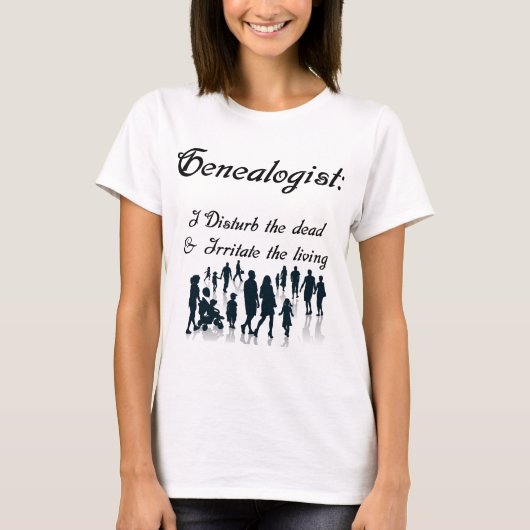 Grappig Genealogistisch Shirt (Voorkant)
