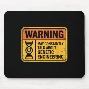 Grappig Genetische Techniek Waarschuwingsbord Bio- Muismat