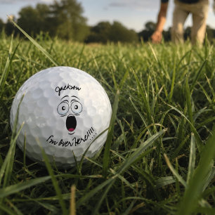 Grappig genoemde verloren "Ik ben hier" schreeuwen Golfballen