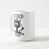 Grappig Gepensioneerd 2025 Niet Mijn Probleem Meer Koffiemok (Voorkant links)