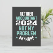 Grappig gepensioneerd accountant pensioen 2024 met feestdagenkaart (Staand voorkant)