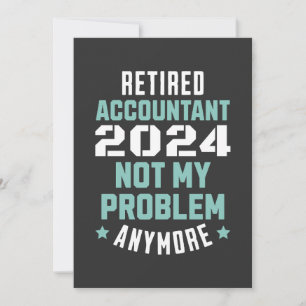 Grappig gepensioneerd accountant pensioen 2024 met feestdagenkaart