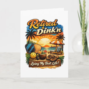 Grappig Gepensioneerd & Drinkend Strand Zonsonderg Kaart