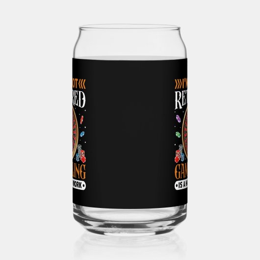 Grappig gepensioneerd gokken Casino woord kunst Blikvorm Glas (Rechts)