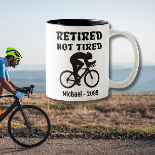Grappig Gepensioneerd Niet Moe Fietser Tweekleurige Koffiemok