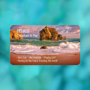 Grappig Gepensioneerd, Sunset Ocean, DIY Beroep Ga Visitekaartje