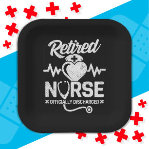 Grappig Gepensioneerd Verpleegster Joke Verpleegku Papieren Bordje