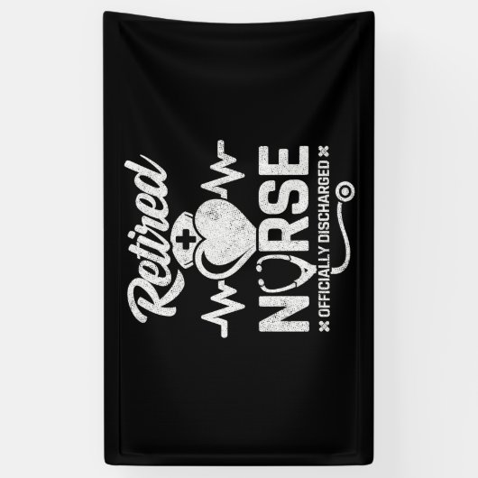 Grappig Gepensioneerd Verpleegster Joke Verpleegku Spandoek (Verticaal)