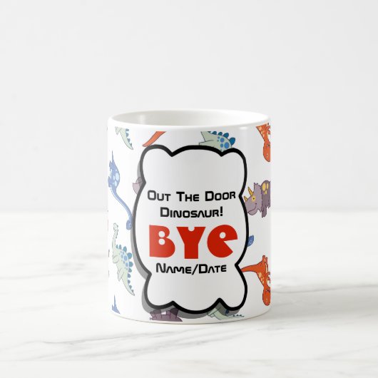 GRAppig gepensioneerde collega buiten dinosaurus Koffiemok (Center)