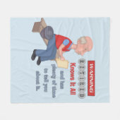 Grappig gepensioneerde weet het allemaal fleece deken (Voorkant (Horizontaal))