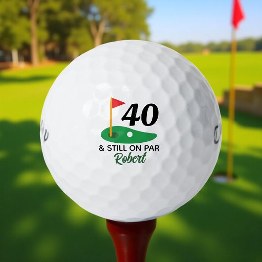 Grappig Gepersonaliseerd 40ste Verjaardag Cadeau v Golfballen