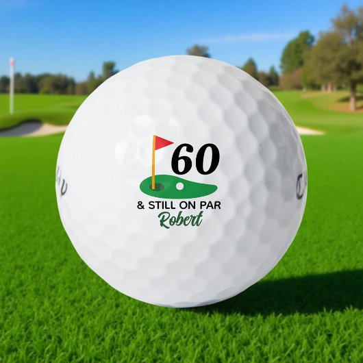 Grappig Gepersonaliseerd 60ste Verjaardag Cadeau v Golfballen
