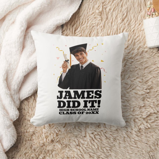 Grappig gepersonaliseerd afstudeerfeest aangepaste kussen (Deken)