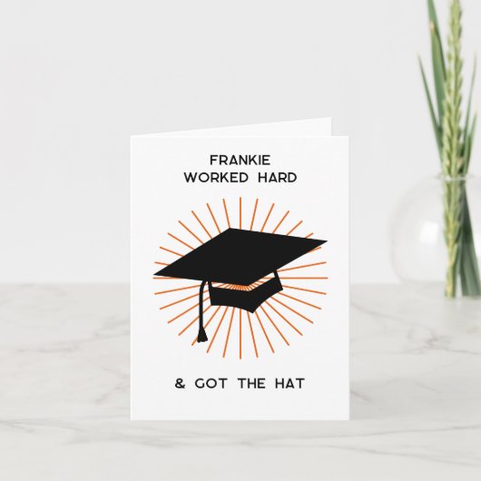 Grappig gepersonaliseerd Afstuderen Aankondiging (Voorkant)