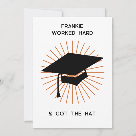 Grappig gepersonaliseerd Afstuderen Aankondiging (Voorkant)