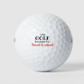 Grappig gepersonaliseerd bericht unieke golfbal golfballen (Voorkant)
