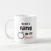 Grappig gepersonaliseerd dat hij er een ring op ze koffiemok (Links)