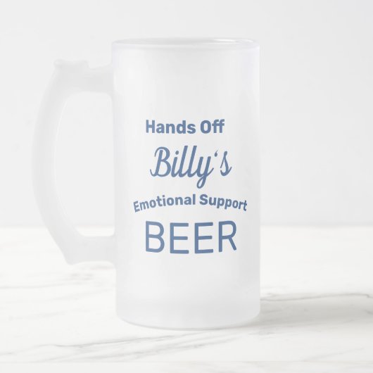 Grappig gepersonaliseerd Frosted Glass Beer Mok (Links)