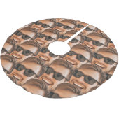 Grappig gepersonaliseerd gezicht kerst kerstboom rok (Gekanteld)