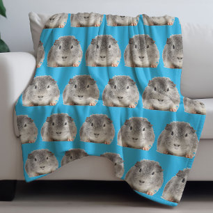 Grappig Gepersonaliseerd Gezicht van Huisdier Fleece Deken