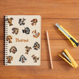 Grappig gepersonaliseerd Hondenliefhebber cadeau Notitieboek