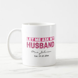 Grappig gepersonaliseerd huwelijksgeschenk voor de koffiemok