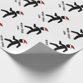 Grappig gepersonaliseerd kerstpapier cadeaupapier (Hoek)