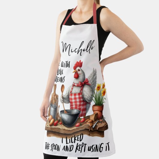 Grappig gepersonaliseerd kip Gezegde Schort (Insitu)