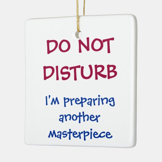 Grappig gepersonaliseerd niet storen chef-kok keramisch ornament (Links)