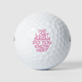Grappig gepersonaliseerd roze stripboek verloren golfballen (Voorkant)
