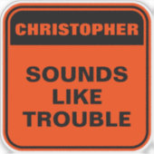 Grappig gepersonaliseerd sinaasappel klinkt als pr sticker (Voorkant)