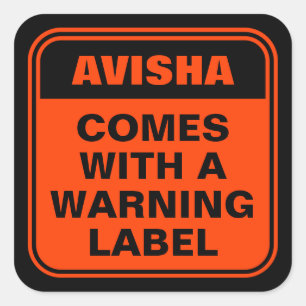 Grappig gepersonaliseerd sinaasappel komt met waar vierkante sticker