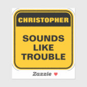 Grappig gepersonaliseerde gele geluiden als proble sticker (Vel)