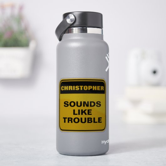 Grappig gepersonaliseerde gele geluiden als proble sticker (HydroFlask)