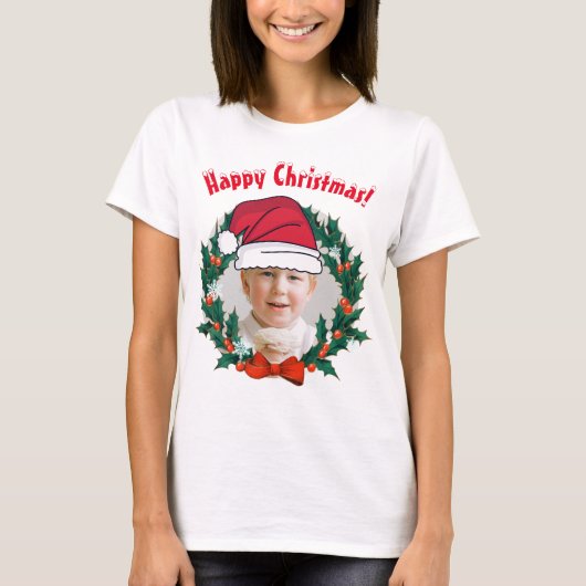 Grappig gepersonaliseerde Happy Xmas. T-shirt (Voorkant)