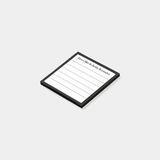 Grappig Gepersonaliseerde Herinnering Lined Sticky Post-it® Notes (Schuin)
