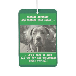 Grappig Gepersonaliseerde Hond Foto Verjaardag Luchtverfrisser