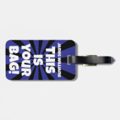Grappig Gepersonaliseerde Tas Aandacht Blue Travel Bagagelabel (Achterkant horizontaal)